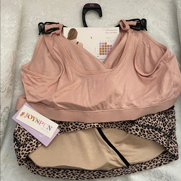 NWT Kindred Bravely Pink & Black Leopard Nursing Bralette - Picture 3 of 4
